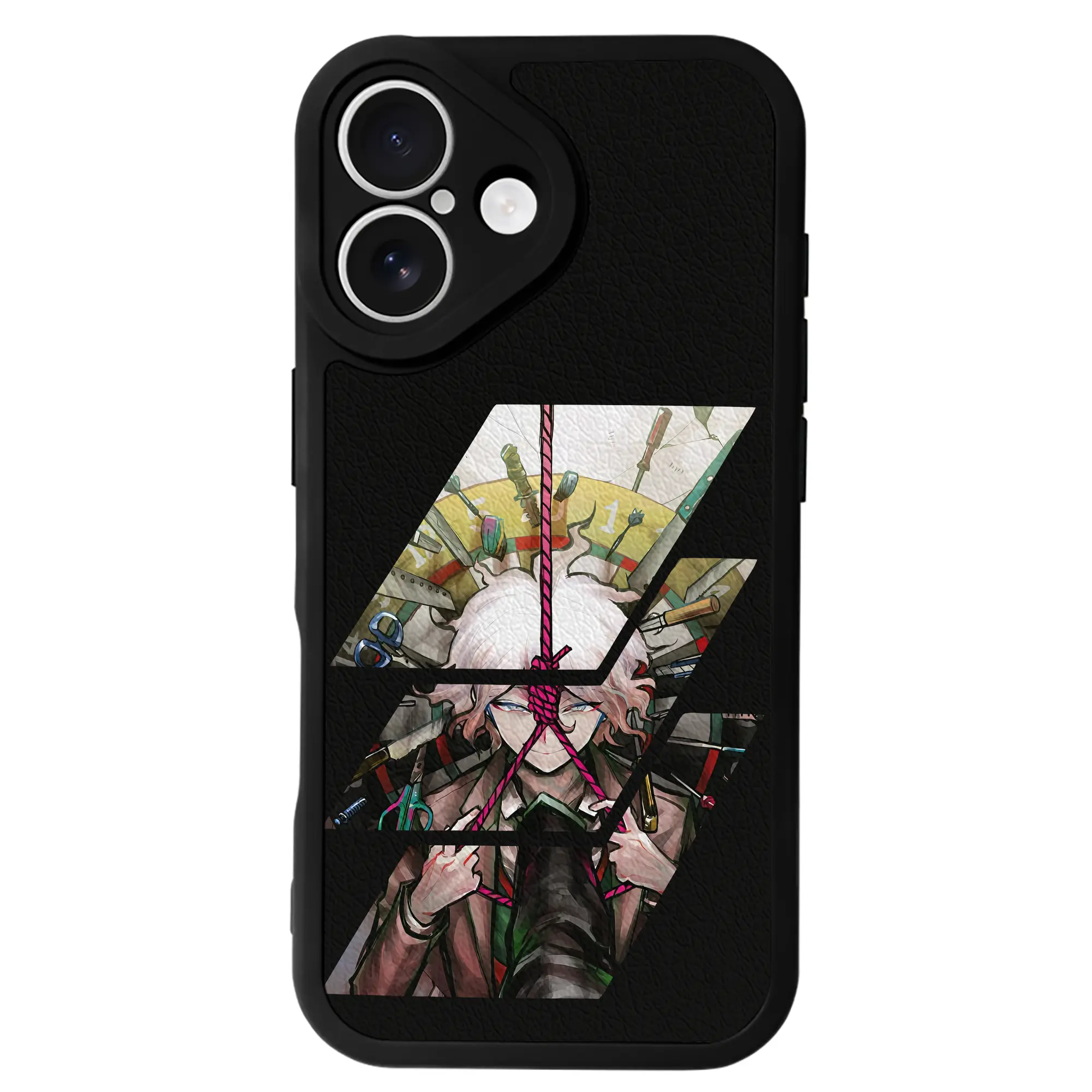 ダンガンロンパ グッズ,狛枝凪斗 - IPhone 16シリーズ対応 ・ シリコンスマホケース ・ レザー調 ・ 高精度フィット ・ 耐衝撃 ・ ワイヤレス充電対応 ・ 精密カット